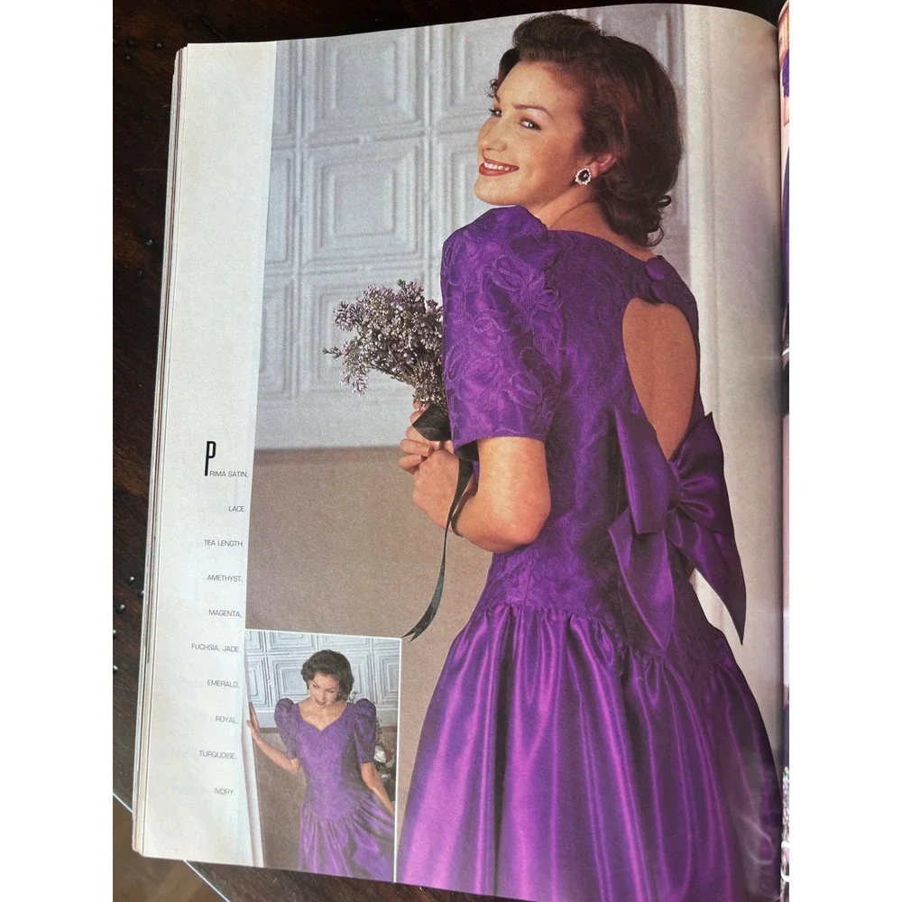 Vintage 90s MODERN BRIDE Magazine Feb/Mar 1995 Wedding Dresses Fashion Trends